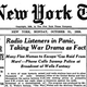 Imagen: Portada del New York Times el 31 de octubre de 1938. Wikimedia Commons